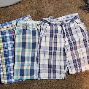 Three EUC Casual Shorts. All three have back and side pockets.